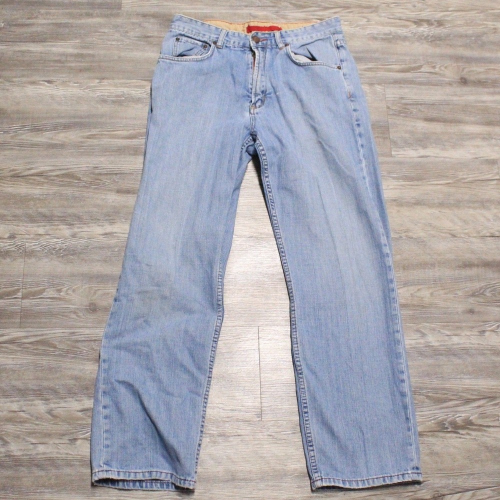 Nautica Relax Fit Mens Light Wash Blue Denim Jeans 32x30 100% Cotton